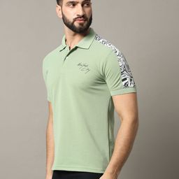 RELANE Men Typography Printed Polo Collar Cotton T-shirt-image-60