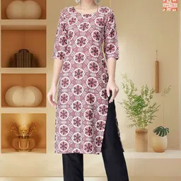 HERE&NOW Women Pack Of 2 Ethnic Motifs Printed Daily Straight Kurtas-image-64