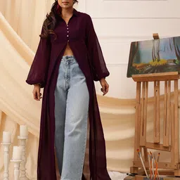 QUIERO Women Longline Shrug-15