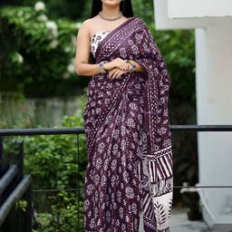 HMP Fashion Batik Ikat Saree-image-23