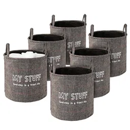Kuber Industries Grey Set of 6 Regular Multi-Utility Organisers-12