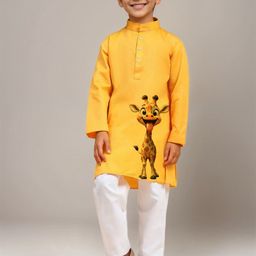 DEVOILER Boys Ethnic Motifs Printed Kurta-picture-10