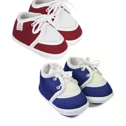 NESKA MODA Newborn Baby 3 To 12 Month 2 Pair Combo Skin Friendly Soft Cotton Lace Shoes Booties-38