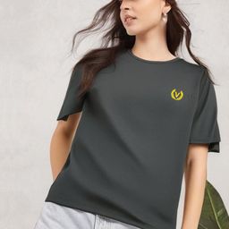 MACK JONNEY Women Solid Round Neck Cotton T-shirt-picture-14