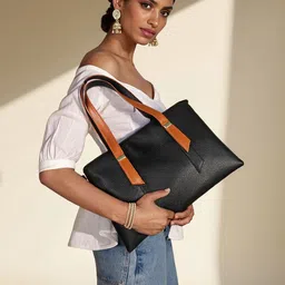 Mast & Harbour Women Textured Structured Shoulder Bag-picture-37