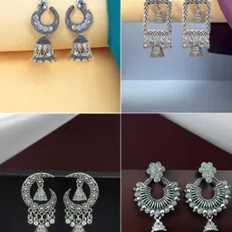 PRIVIU Peacock Shaped Chandbalis Earrings-14