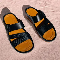 FABBMATE Textured Open Toe Flats-1