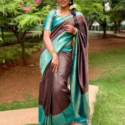 Quelea Woven Design Zari Pure Silk Banarasi Saree-image-86