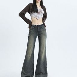 StyleCast Women Flared Mid-Rise Light Fade Denim Jeans-image-54