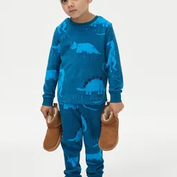 Marks & Spencer Boys Dinosaur Printed Night suit-picture-32