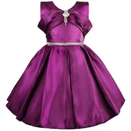 Wish Karo Girls Solid Embellished Sleeveless Fit and Flare Frock Dress-image-73