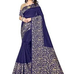 SAREEFLAME Woven Design Border Pure Silk Banarasi Saree-picture-25