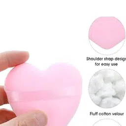 Facejewel Set Of 4 Big Triangle Heart Puff,  Makeup Blender Puff image 3
