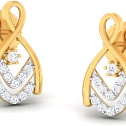 avsar AVE689YA Yellow Gold 18kt Diamond Stud Earring-image-41