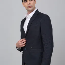 Cantabil Checked Notched Lapel Single Breasted Blazer image 5