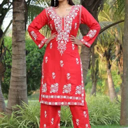 LeeliPeeri Designer Embroidered Straight Kurta Set-46