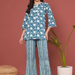 ETC Printed Pure Cotton Top With Palazzo-image-60