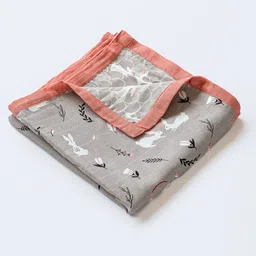 cocoon care Gunmetal-Toned & White Cartoon Characters AC Room 350 GSM Single Bed Blanket-picture-16