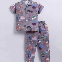 NAUTI KIDZ Boys Printed Pure Cotton Night suit-picture-28