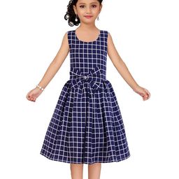Wow Princess Checked Crepe A-Line Dress-image-84