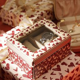 Pure Home and Living Printed 2 Compartment Faux Leather Watch Box-picture-18