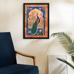 Giftii Blue & Red Printed Wooden Framed Wall Art-image-48