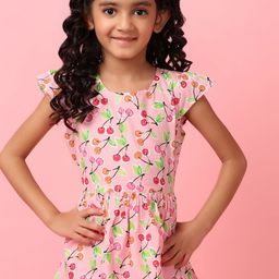 V-Mart Floral Print Fit & Flare Midi Dress-image-67