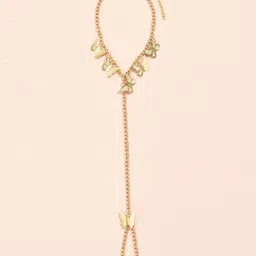 AQUASTREET Gold-Plated Skin Friendly Butterfly Ring Bracelet-42