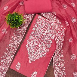 Panzora Floral Embroidered Unstitched Dress Material-picture-3