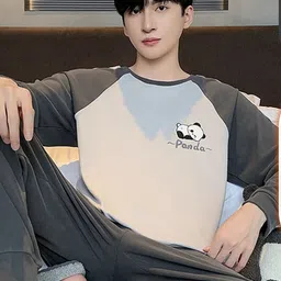 StyleCast Printed Long Sleeve T-Shirt With Joggers Night Suit-image-48