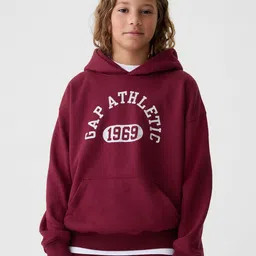 GAP Boys Logo Printed Relaxed-Fit Hooded Sweatshirt-image-44