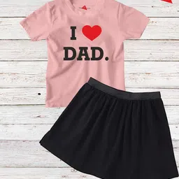 TRIANGLETEES Girls Printed T-shirt with Skirt-picture-47