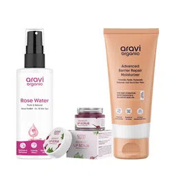 Aravi Organic Set Of 3 Rose Water - 150 g, Lip Scrub - 15 g & Moisturizer - 100 g-picture-31
