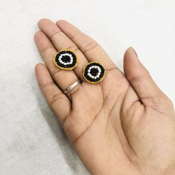 PALASH Artificial Beads Beaded Quirky Shaped Studs image 3