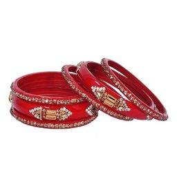 Shopmart Set Of 6 Stone Studded Bangle-image-55