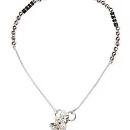 ANIKAS CREATION Silver-Plated Artificial Beads Anklet image 2