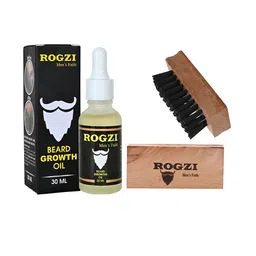 ROGZI Beard Growth Oil - 30 ml With Boar Bristle Brush-33