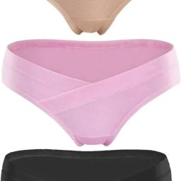 Pack of 3 Women Maternity Black, Pink, Brown Panty-image-70