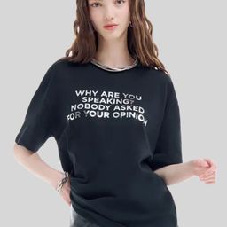 LULU & SKY Women Typography Printed Round Neck Cotton T-shirt-picture-15