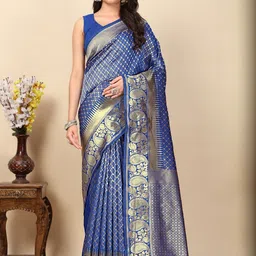 J 6 DESIGNER Ethnic Motifs Zari Banarasi Saree-picture-43