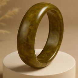 ATIBELLE Round Shaped Glossy Minimal Bangle-image-81