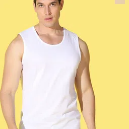 WOOSTRO Pack Of 2 Printed Pure Super Combed Cotton Gym Vests VWS26(RUN RUST)(PLAIN WHITE)-picture-34