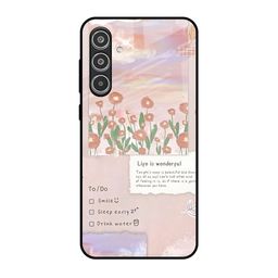 QRIOH Floral Printed Sleek & Lightweight Silicone Samsung Galaxy A36 5G Glass Back Case-image-85