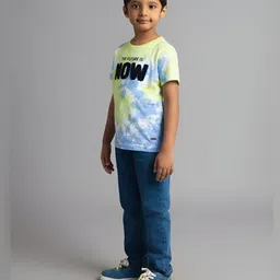 Ed-a-Mamma Boys Tie and Dye Printed Bio Finish Pockets T-shirt-image-93
