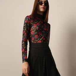 ONLY Floral Print Net Top-image-49