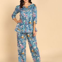 Asami Printed Round Neck Tunic With Trouser Co-Ords-picture-27