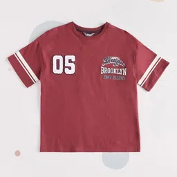 max Boys Typography V-Neck Applique T-shirt-picture-20