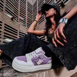 Solethreads Women Hustlers Colourblocked PU Sneakers-33
