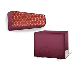The Furnishing Tree Split AC Cover Set of Indoor and Outdoor Unit Used for 1 Ton LG PS-Q13SWZF Frie-image-94