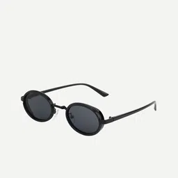 LULU & SKY Women Retro Oval Sunglasses 86106-1-BLACK GRAY-picture-10